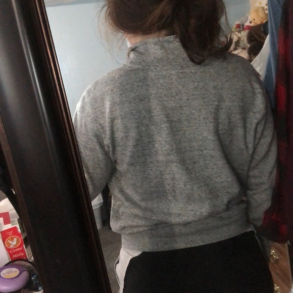 PINK Quarter Zip Gray/White/Black Speckled - Picture 7 of 7